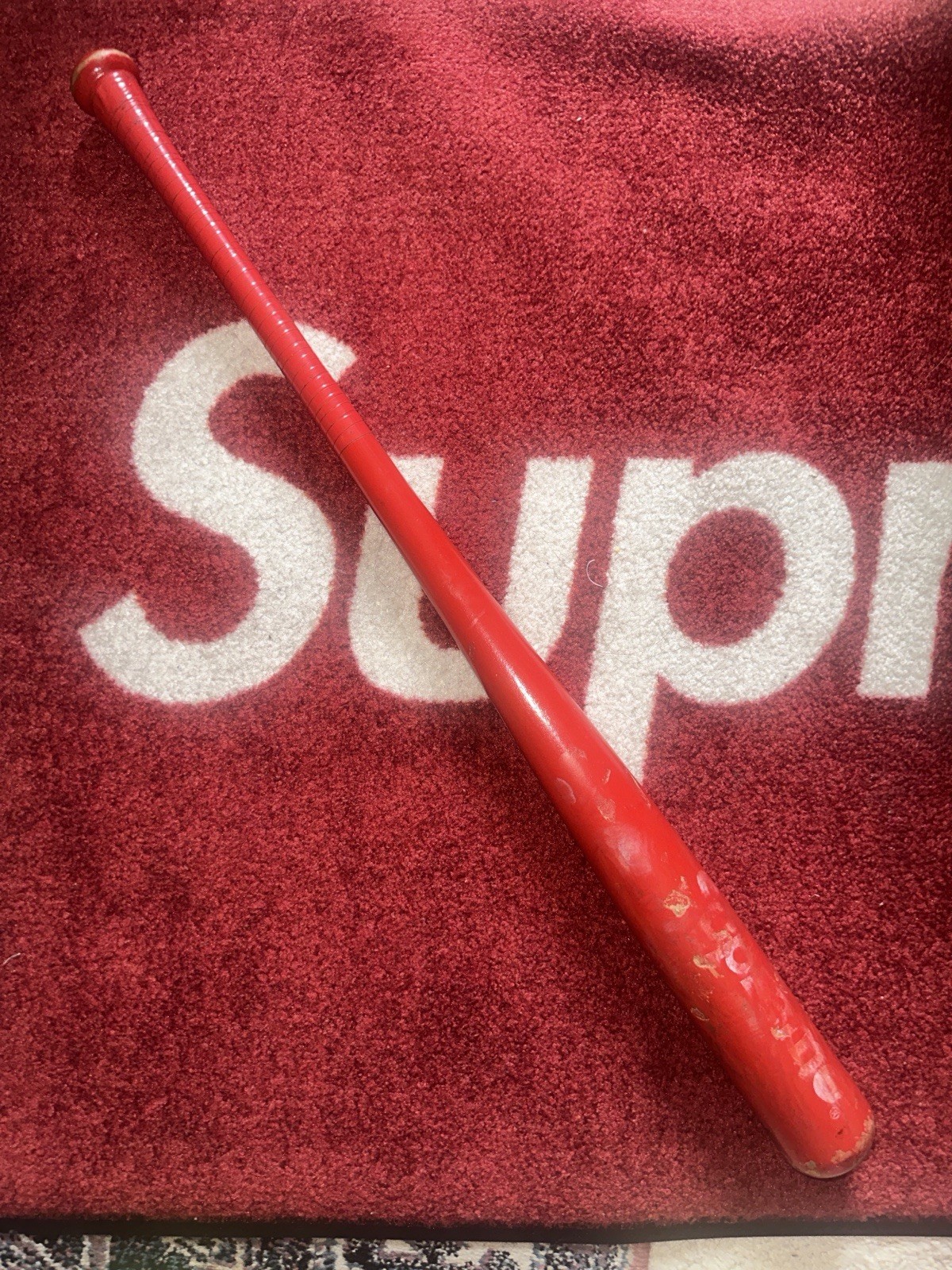 2006 Supreme Louisville Slugger Wood Baseball Bat Red RARE OG GLOVE GRAIL