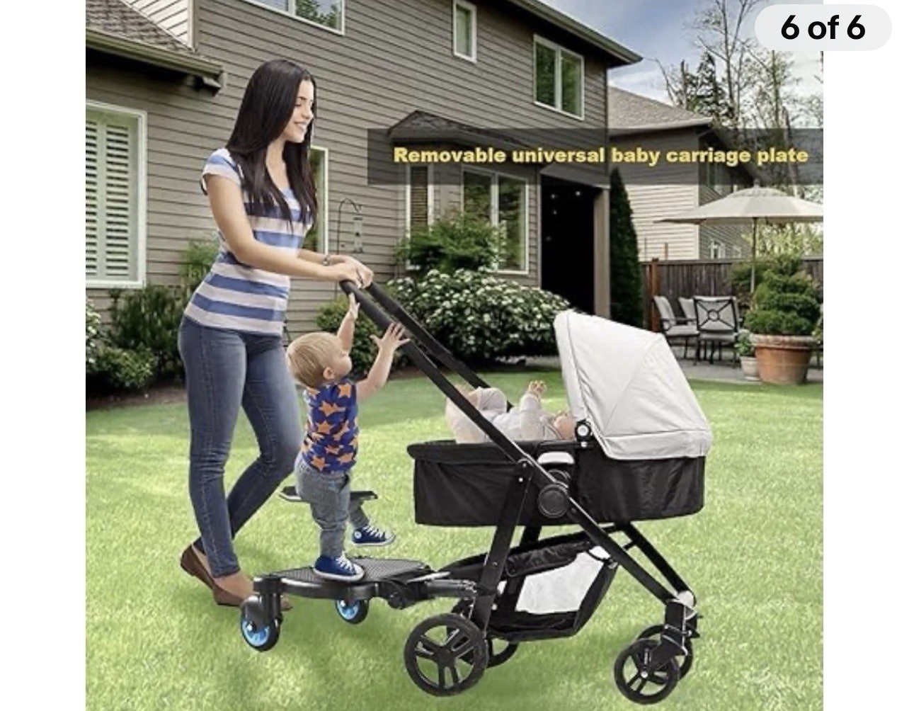 Universal Stroller Board | Stroller Attachment for Toddler to Ride | Stand Sit