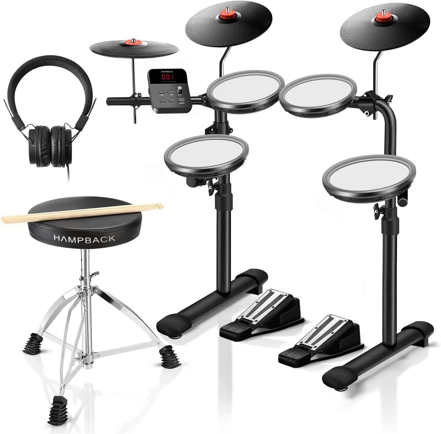 HAMPBACK MK 0 Electronic Drum Set Mesh