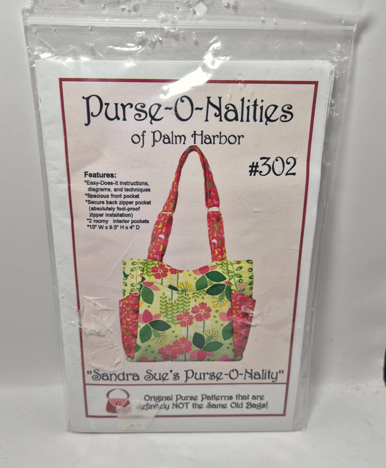 Sandra Sue's Purse-O-Nality Sewing Pattern by Purse-O-Nalities of Palm Harbor