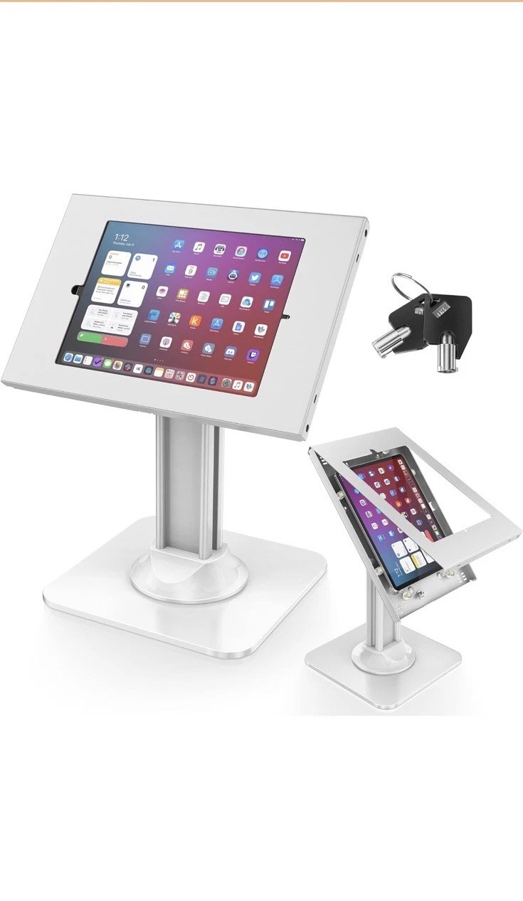 AboveTEK Anti-Theft iPad Kiosk Stand – POS iPad Security Stand & Locking Tablet