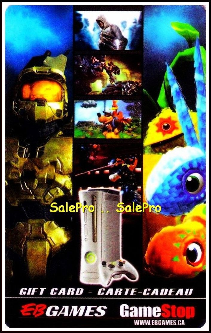 EB GAMES GAMESTOP USA GAMES CONSOLES HALO NIMO FISH RARE COLLECTIBLE GIFT CARD