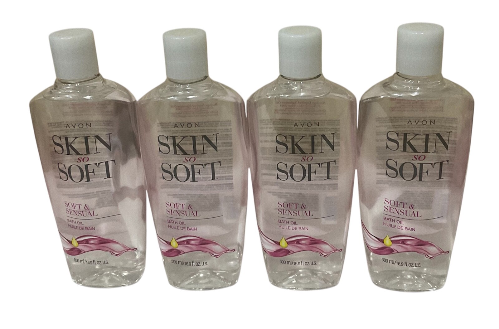 Avon skin so soft Soft & Sensual Bath Oil 16.9 fl.oz. (4 bottles)