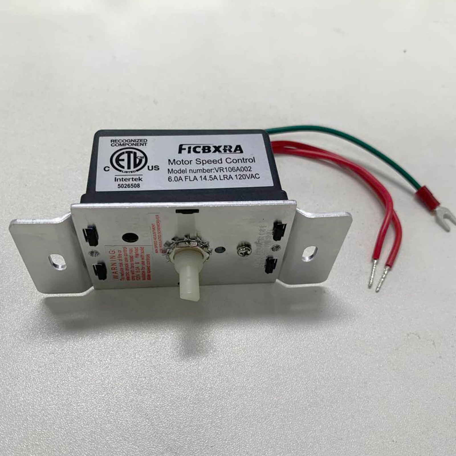 Speed Controller with On-Off Switch, 120 VAC 6.0 Amp Motor Variable Speed Con...