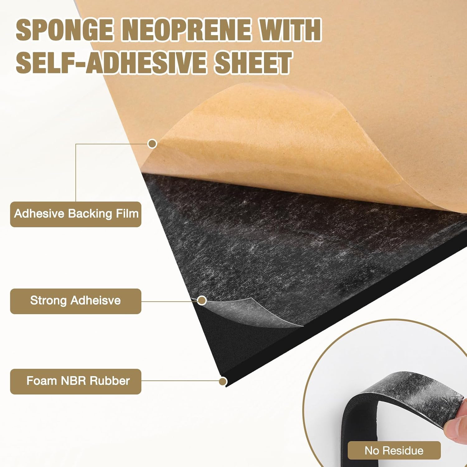 Sponge Neoprene Foam Padding Rubber Sheets with Adhesive Foam Sheet Closed Cell