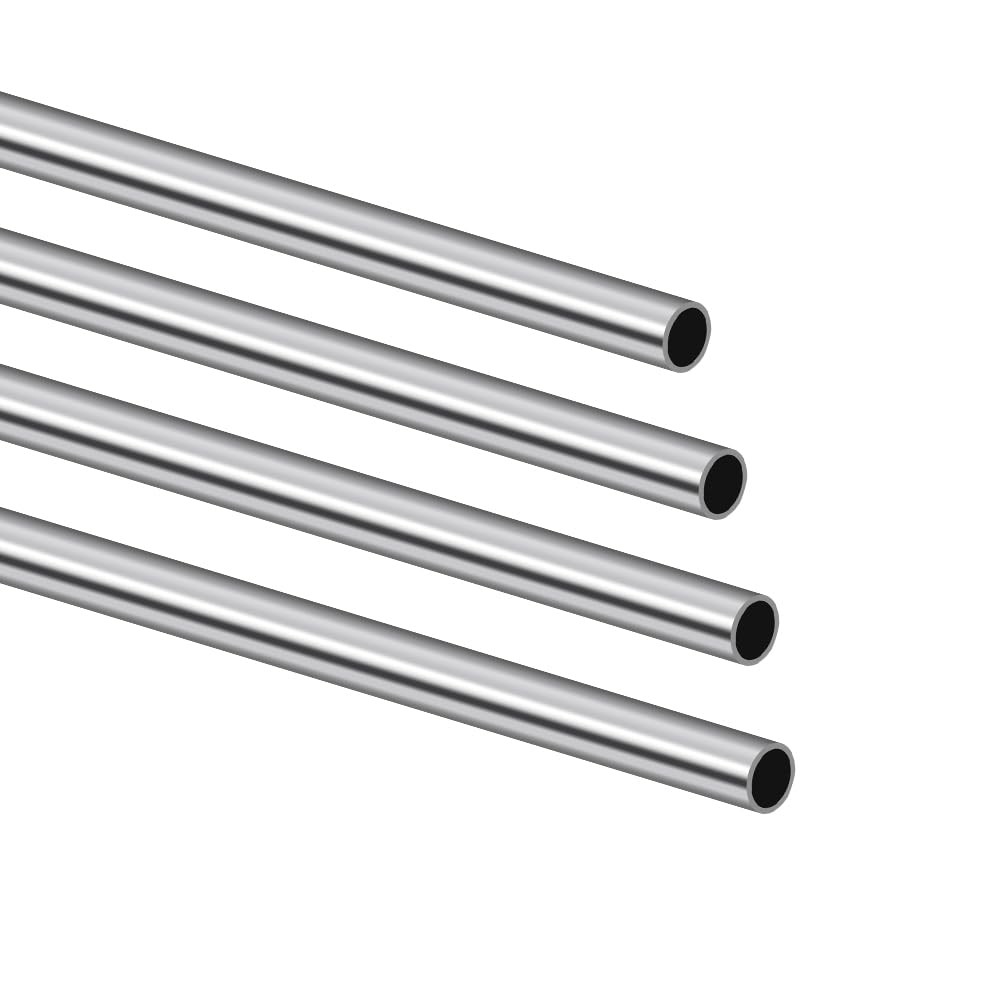 3/16in OD 304 Stainless Steel Tube, 9.8 Inch Length Metal Pipe Tool 4 PCS