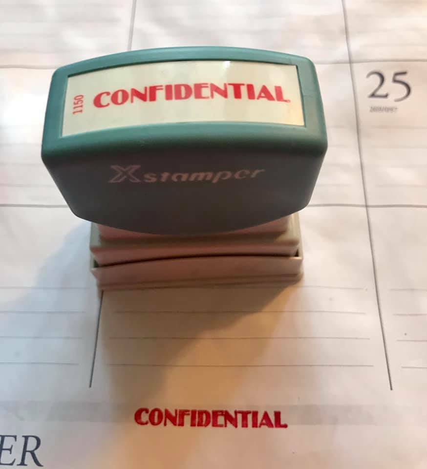 Xstamper Pre-inked Stamp Shachihata Japan "CONFIDENTIAL" 1.50" Impression