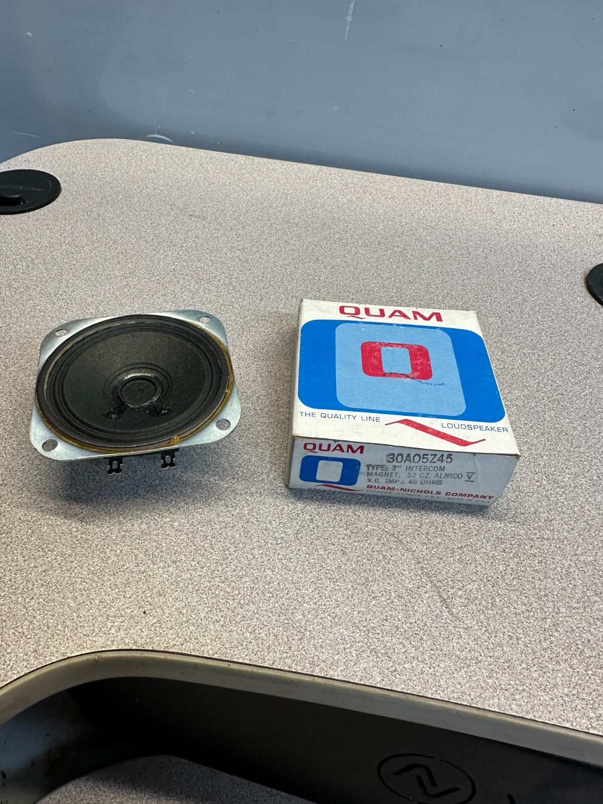 QUAM 3" INTERCOM SPEAKER 30A05Z45. NEW FREE SHIPPING.