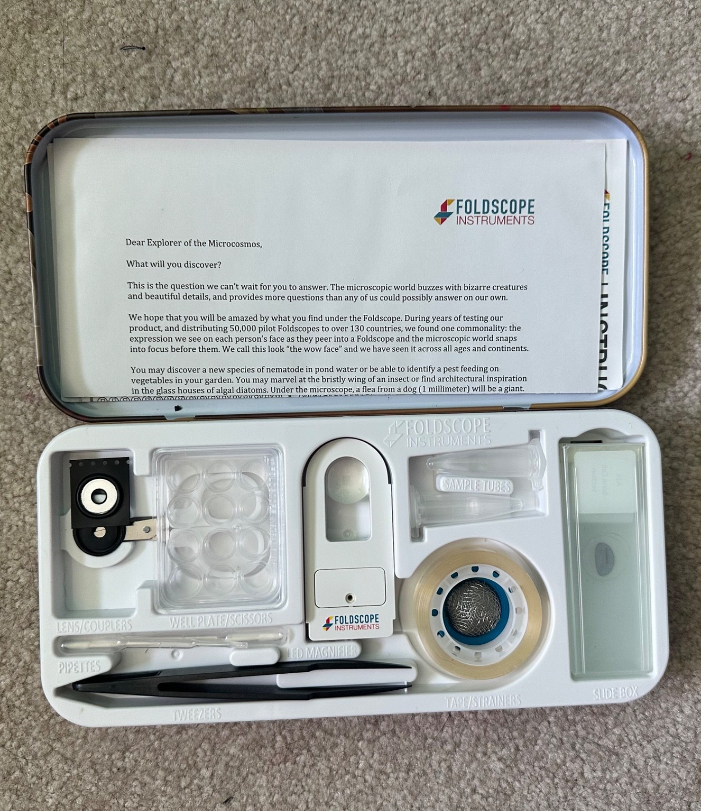 Foldscope Instruments Kit Assembled - Used, Good Condition, All Essential Parts
