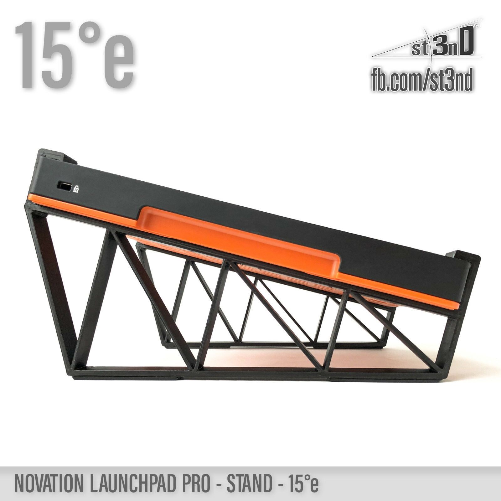 NOVATION LAUNCHPAD PRO - elevated desktop STAND with 15 degrees tilt, 3D printed