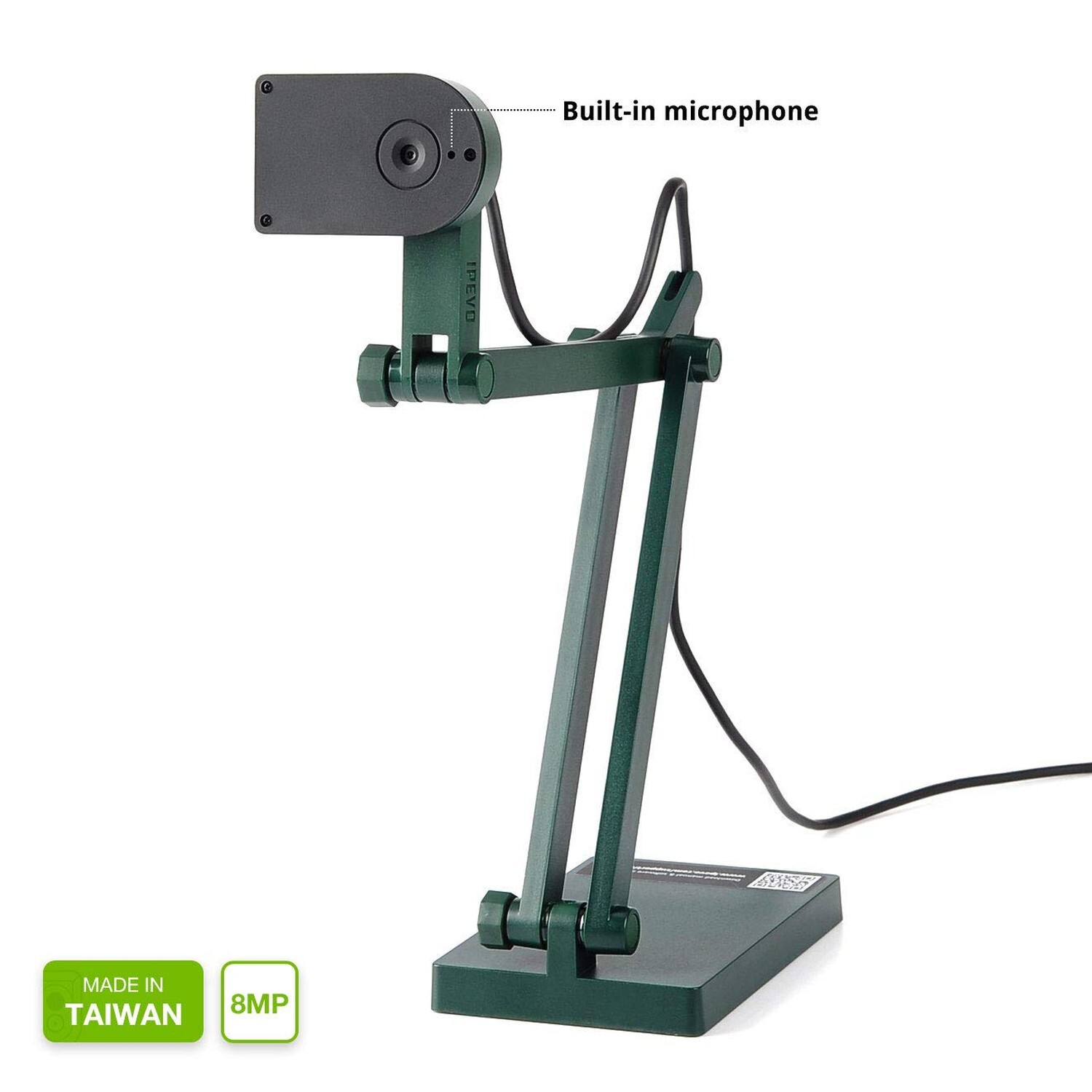 IPEVO V4K Ultra High Definition 8MP USB Document Camera — Mac OS, Windows, Ch...