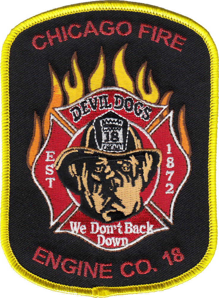 CHICAGO FIRE TV SHOW SHOULDER PATCH: Engine Co. 18