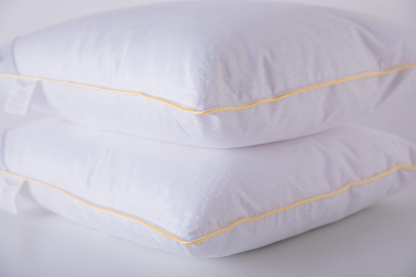 Goose Down Feather Soft Pillows Queen Size One Pack 100% Cotton Supportive Co