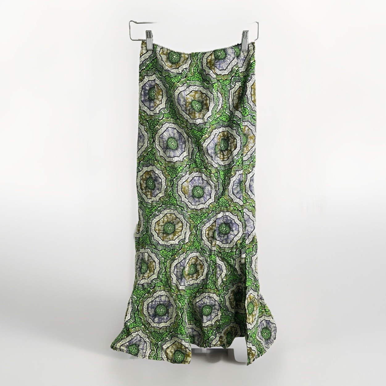 African Wax Fabric Ankara Skirt Long No Size Check Measurements Multicolor