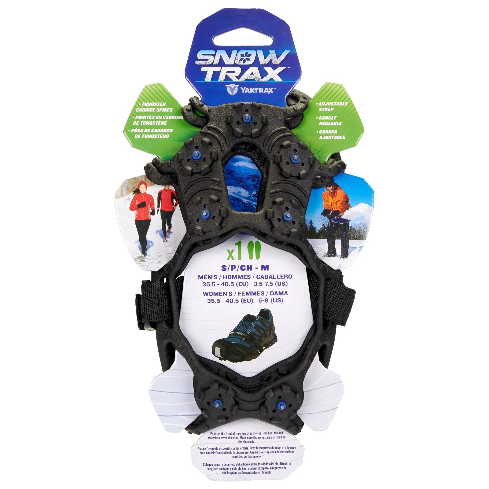 SnowTrax by Yaktrax - Winter Traction Aid with Safety Strap - Size S/M