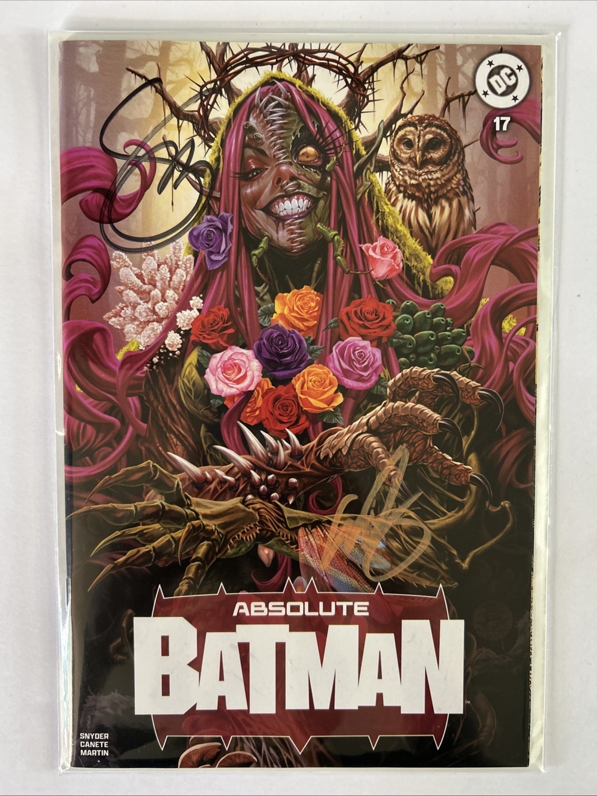 ABSOLUTE BATMAN #17 2x SIGNED Scott Snyder Mark Brooks Megacon Exclus Cardstock