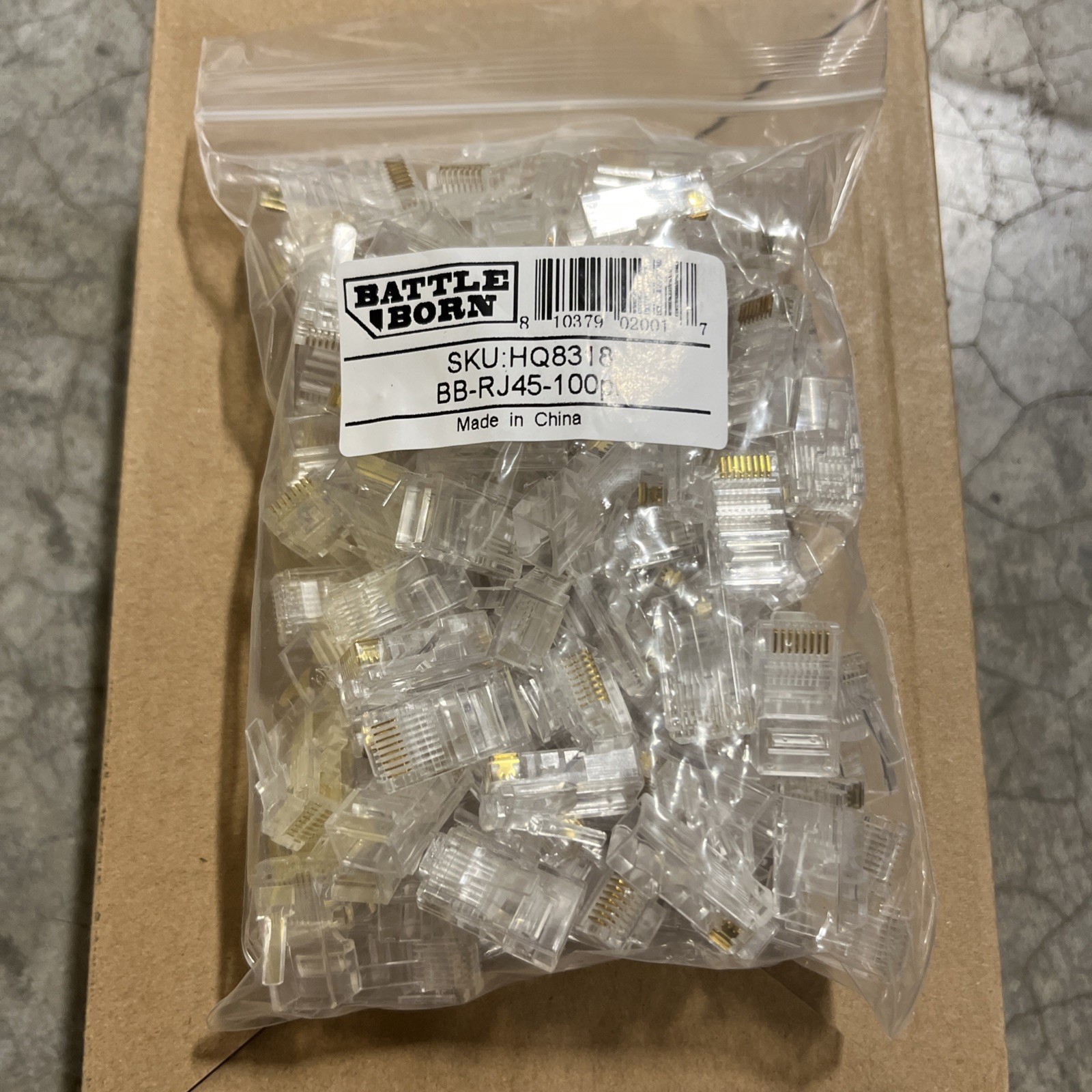 100pcs RJ45 Modular Plug Network Cable LAN Connectors Plug End 8P8C CAT5e / CAT6