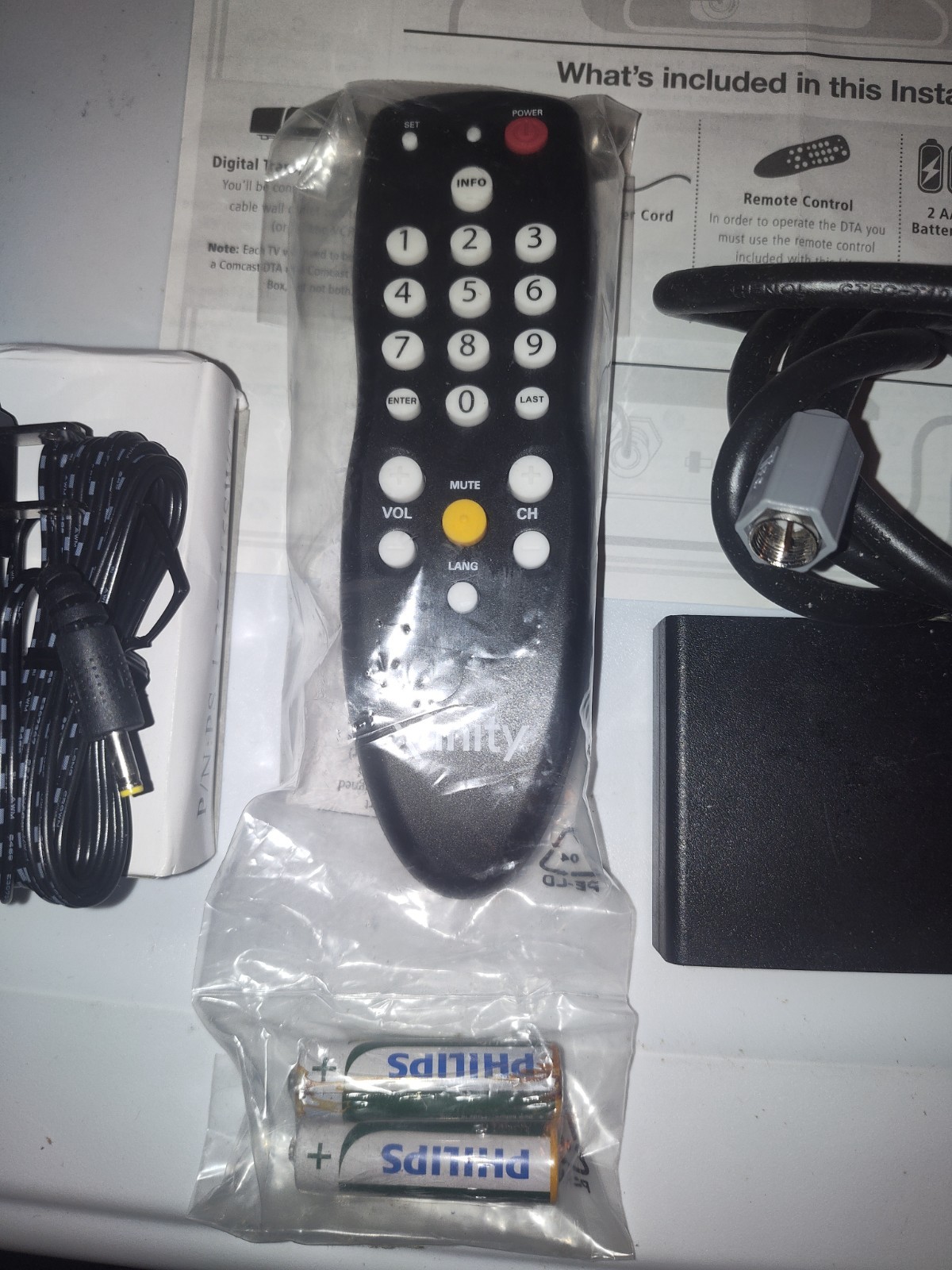 Comcast Digital Transport Adapter Self Installation Kit DC50Xu Cable TV