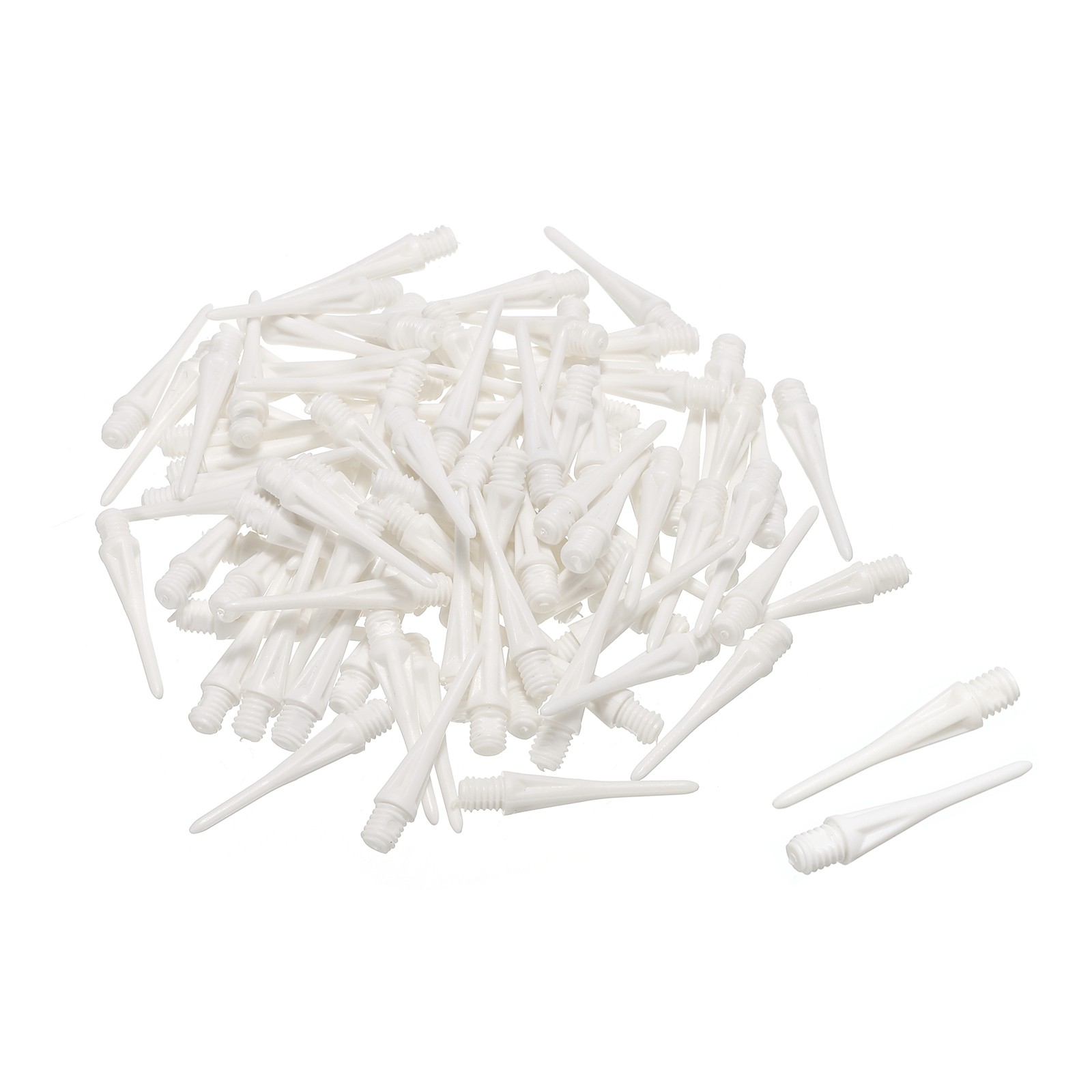 Plastic Dart Tips, 100 Pack 2BA Thread Soft Dart Tips Plastic Tip, White