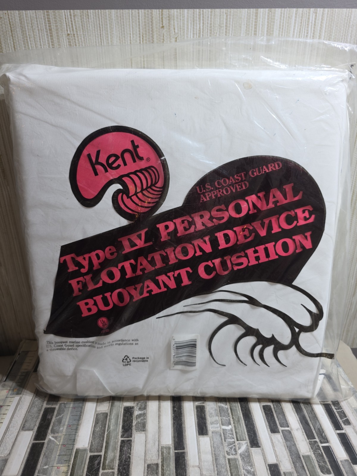 Kent Throwable Foam Cushion White Type IV PFD USCG Approved Made In USA