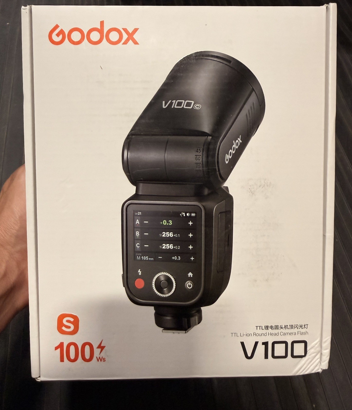 US GODOX V100S Flash 2.4G V100-S Round Head Touch Screen Flash for Sony Camera