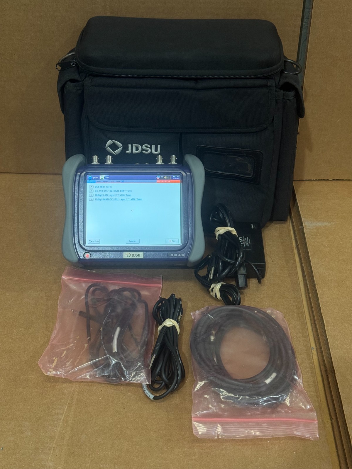 JDSU T‑BERD 5800 10G SONET/SDH PDH Handheld Tester + Multiple Options See Desc