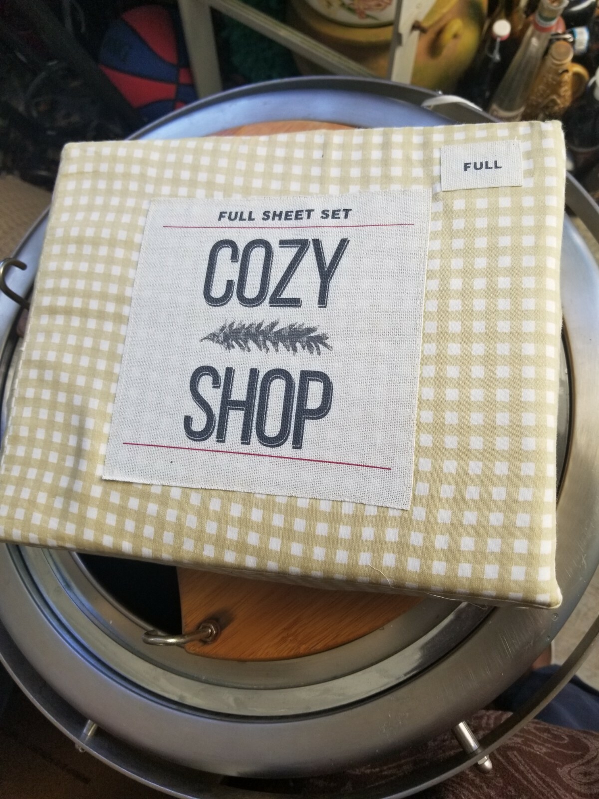 Cozy Shop Full Sheet Set CZY02 Gold Checkered Brand New