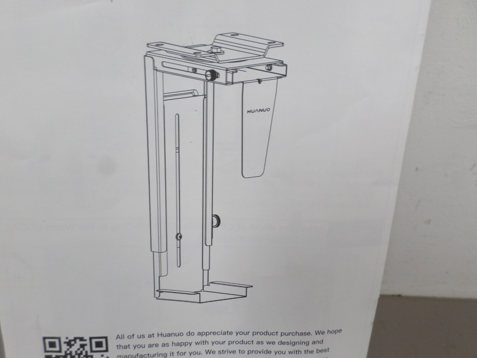 HUANUO HNCPB CPU Holder Under-Desk Adjustable