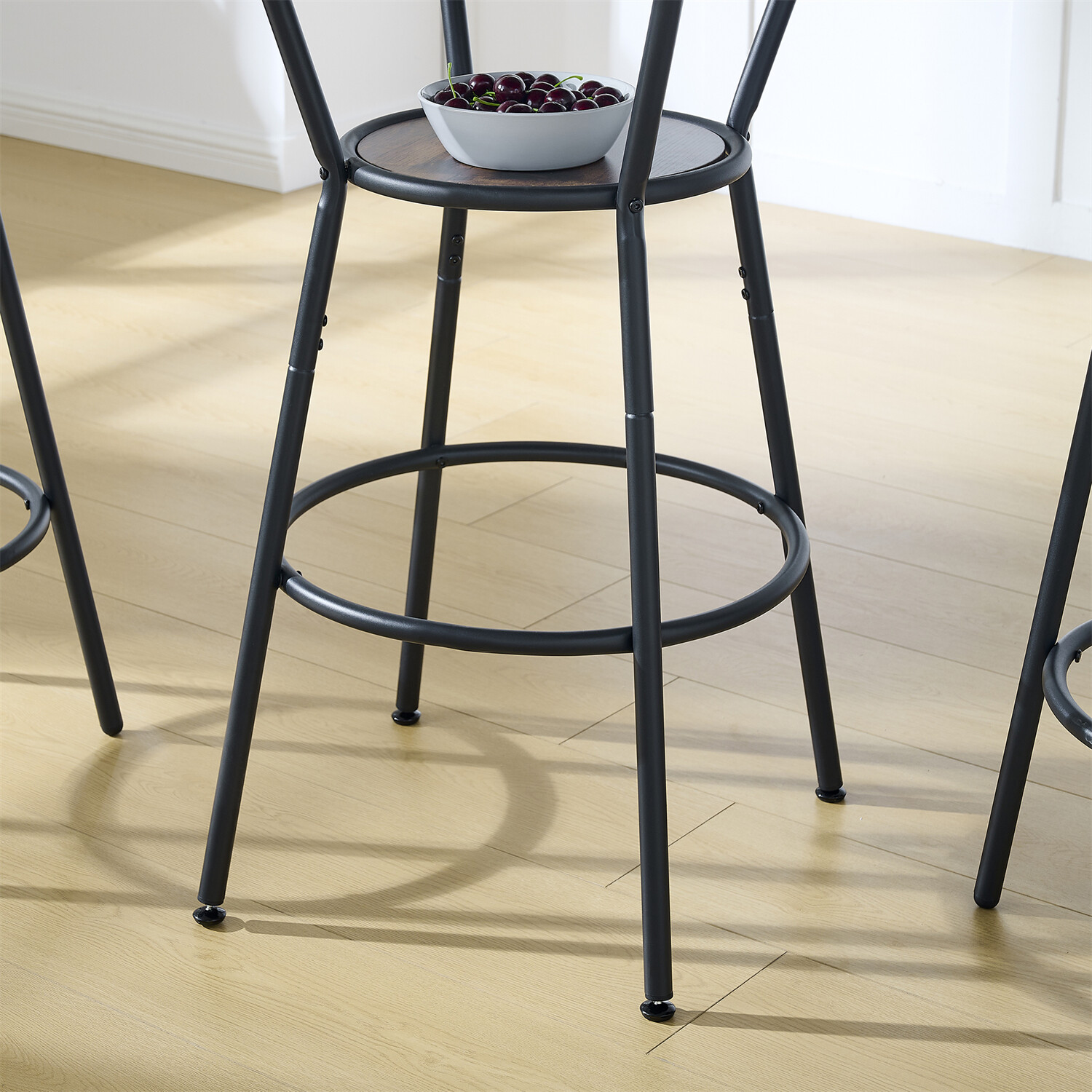3/5 Piece Bar Table Set Counter Height Kitchen Dining Pub Table with Bar Stools