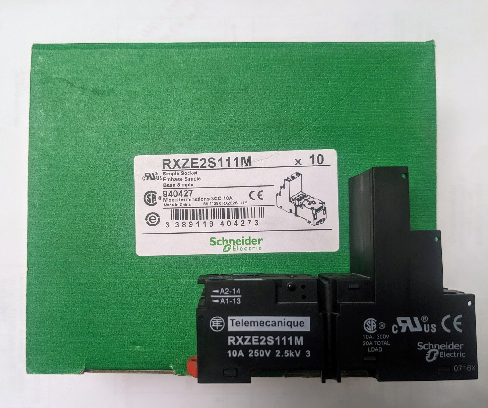 RXZE2S111M Relay Socket, for RXM3 relays Box of 10 (Price for ea)