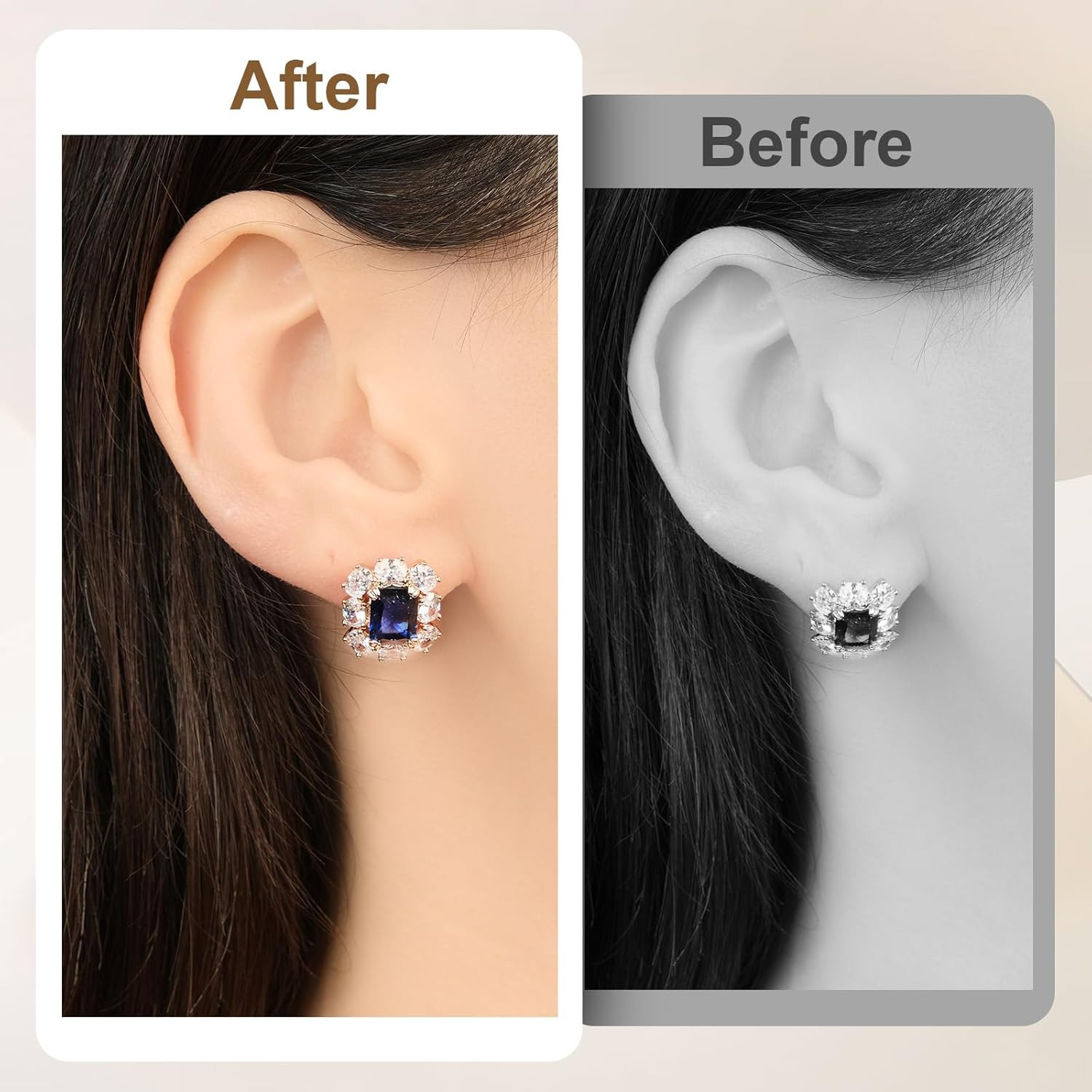 4 Pairs Earring Backs for Droopy Ears, Earring Lifter for Heavy Support Backs La