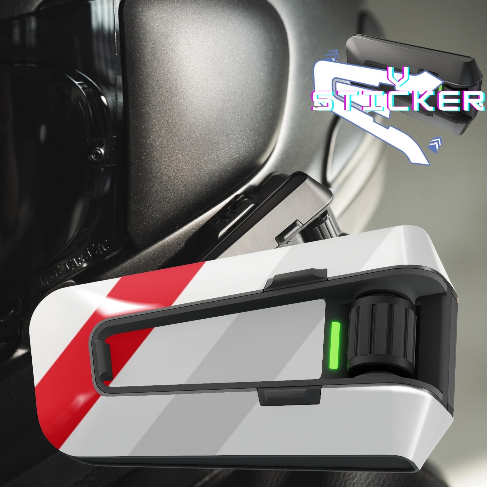 Vinyl Protection Sticker for Cardo Packtalk Edge – Waterproof Rim Decal - CC001