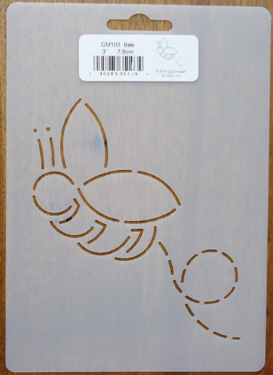 Stencil Quilting Bee 3" 7.6cm crafts embroidery QC template QM103 Bumble stitch