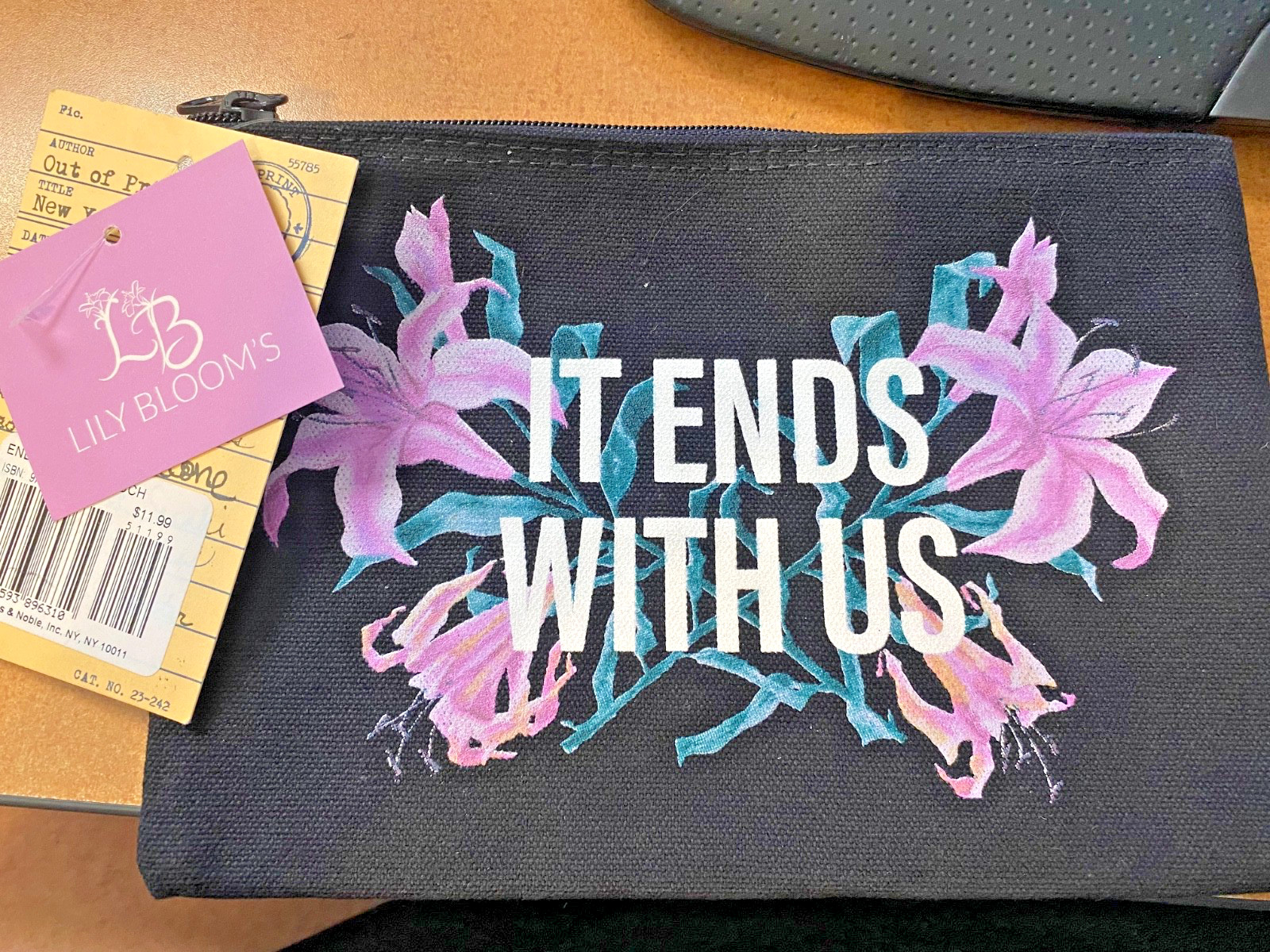Lily Bloom's It Ends with Us Pouch made by Out of Print - NWTS