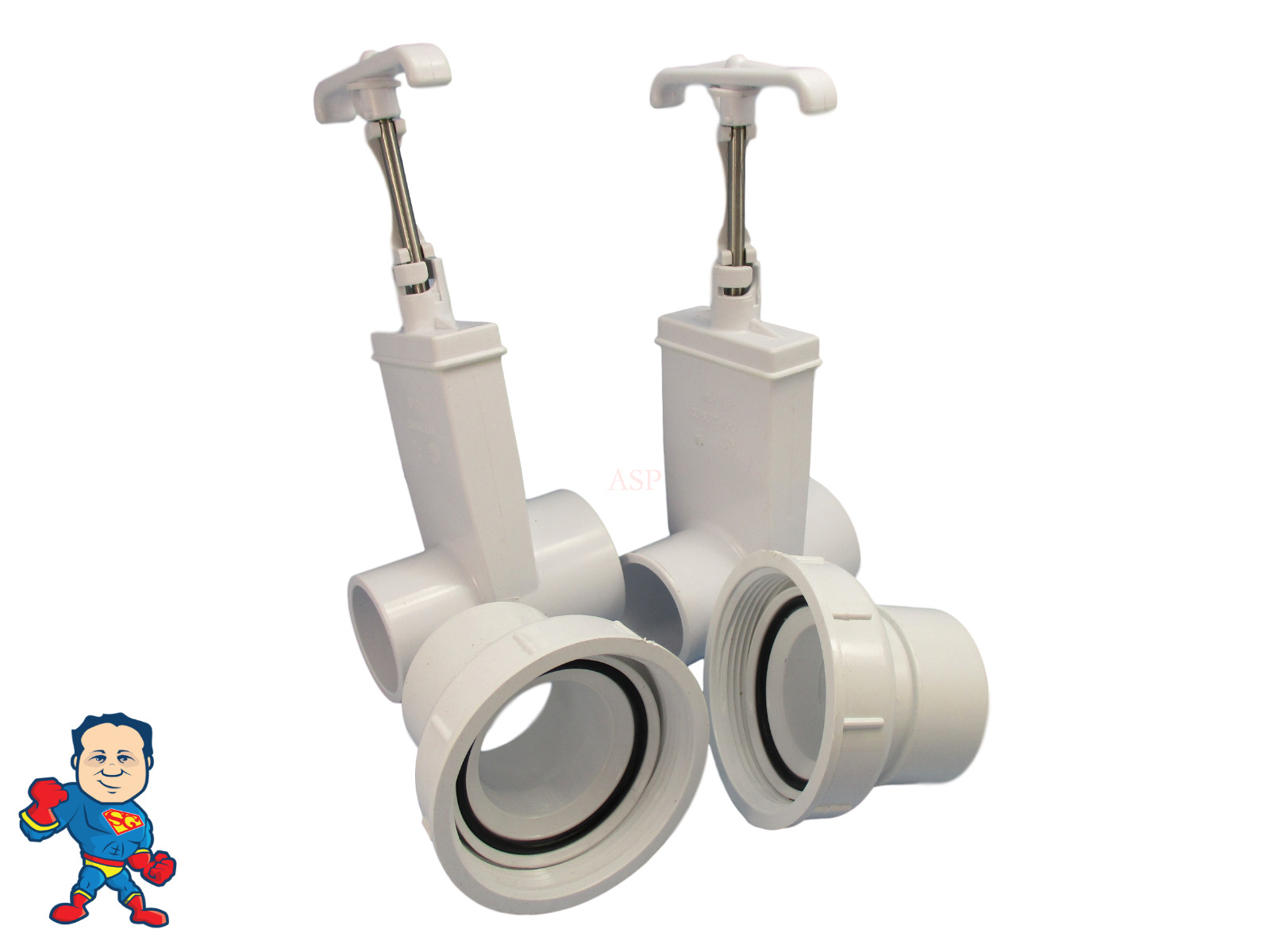 Set of 2 Hot Tub Spa Jacuzzi J Pump Union 1 1/2" Slice Valves How To Video