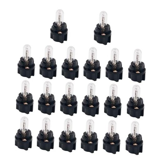 20PCS Halogen Instrument Cluster Bulbs Kit,T5 17 57 79 86 207 286 306 White
