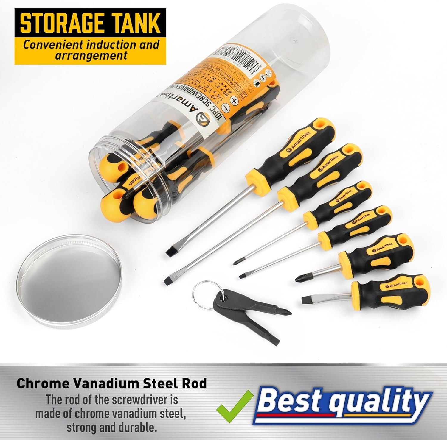 CRAFTSMAN 10-Piece Acetate Handle Assorted Screwdriver Set CMHT65046