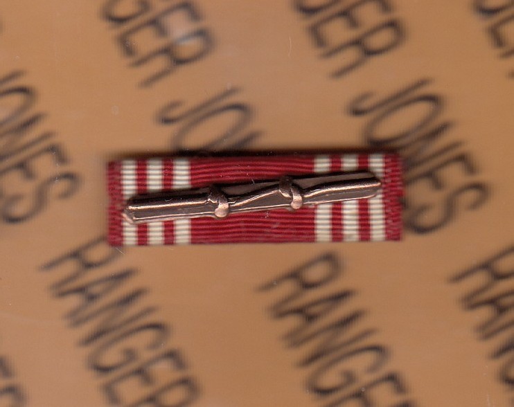 US Army Good Conduct Medal 3/8" Ribbon 2nd Award w/ 2 knot device citation