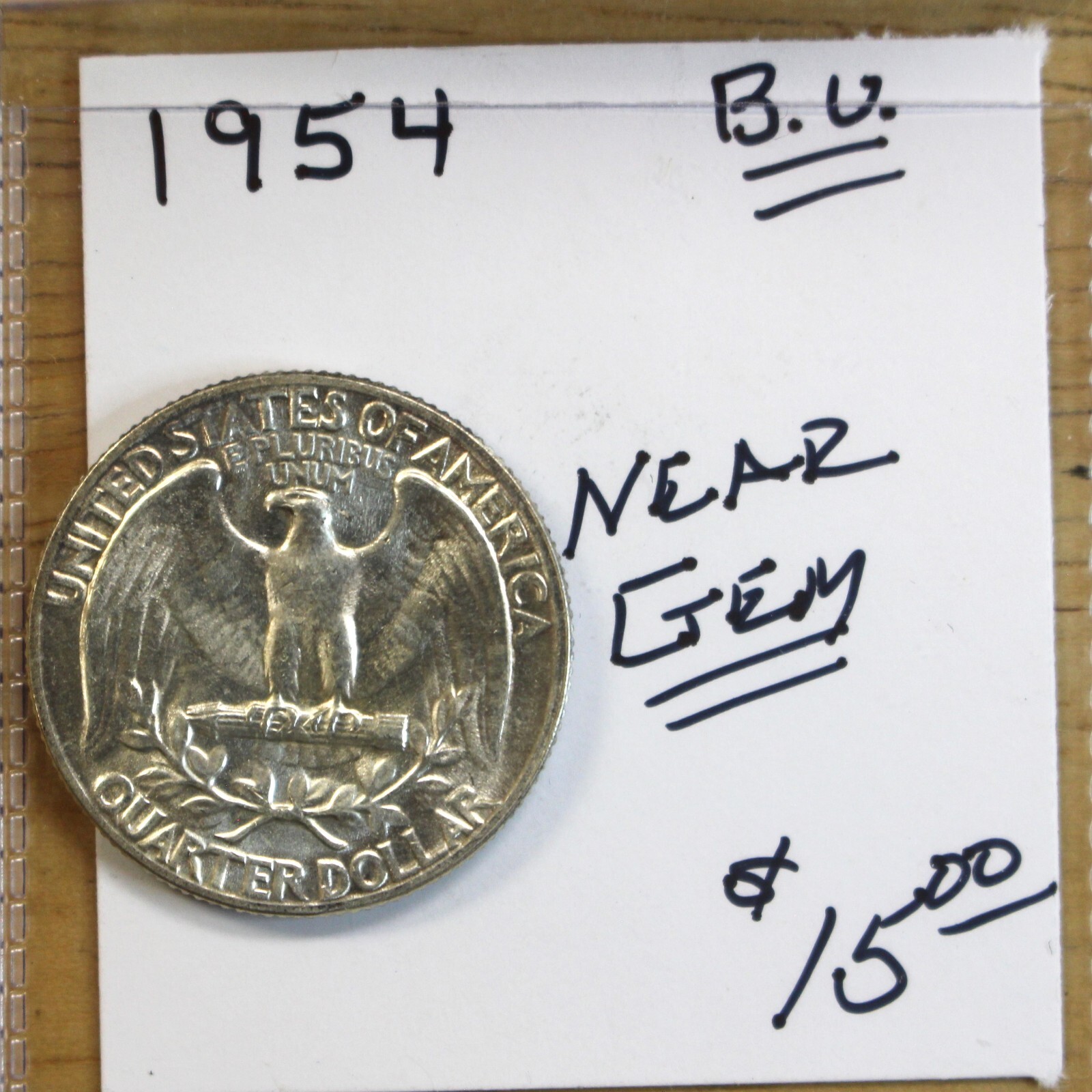1954 Washington Quarter Near Gem BU