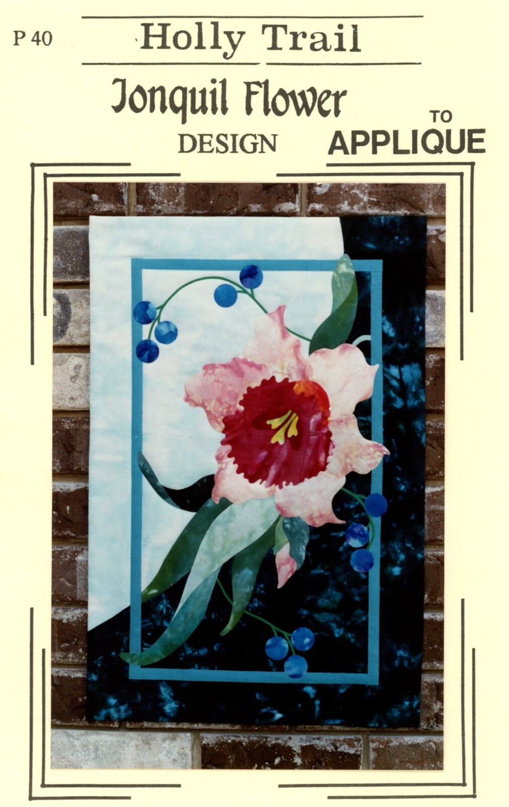 JONQUIL FLOWER 16x24 Wall Hanging by Holly Trail Publications P40 UNCUT Pattern