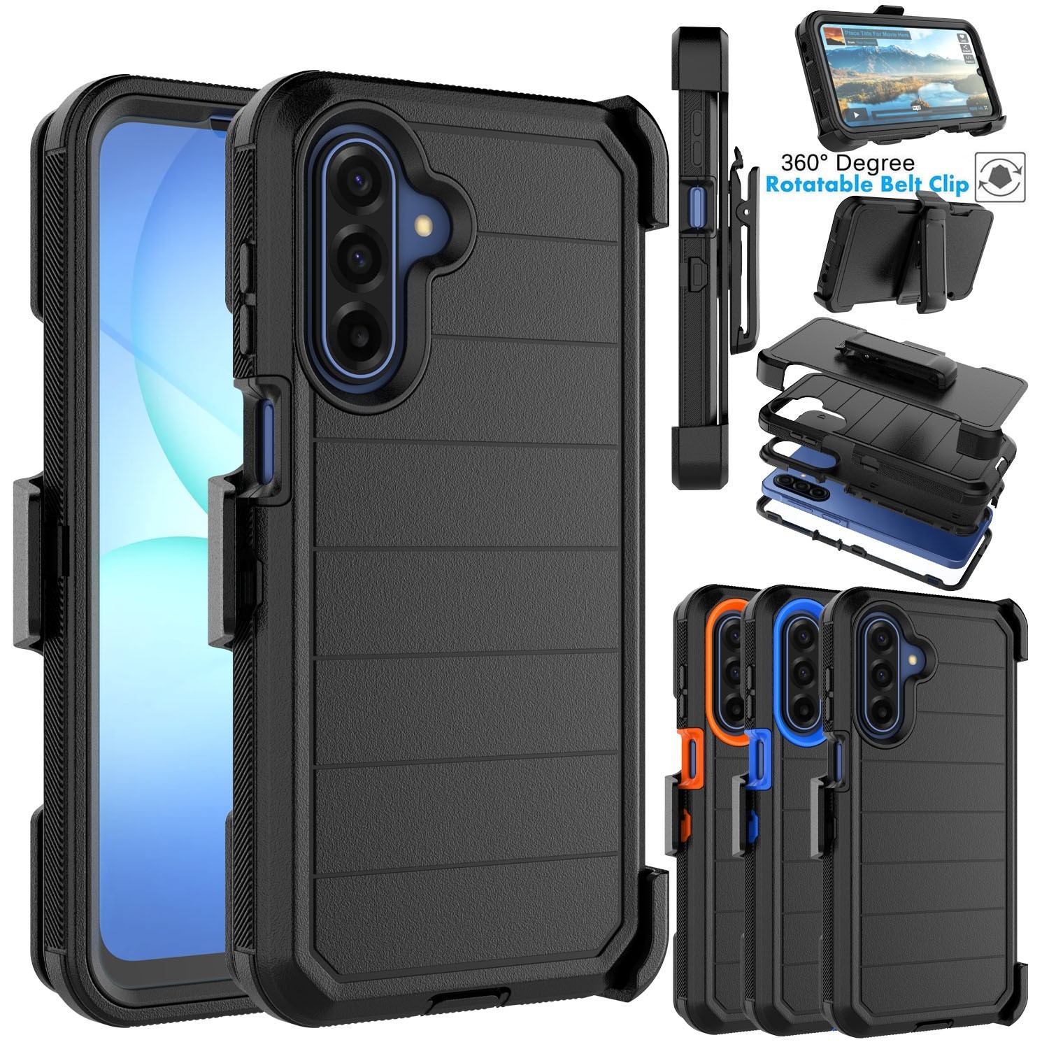 For Samsung Galaxy A17 5G Phone Case Fits Otterbox Defender + Screen Protector