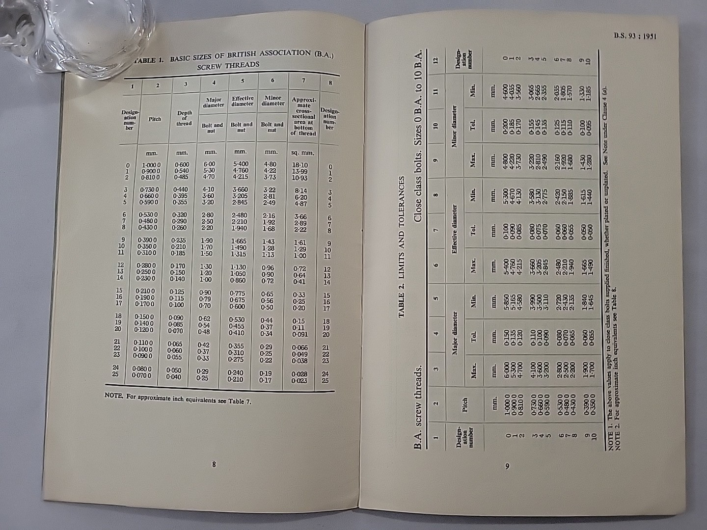 Lot 4 1950s British Standard Screw Thread Brochures