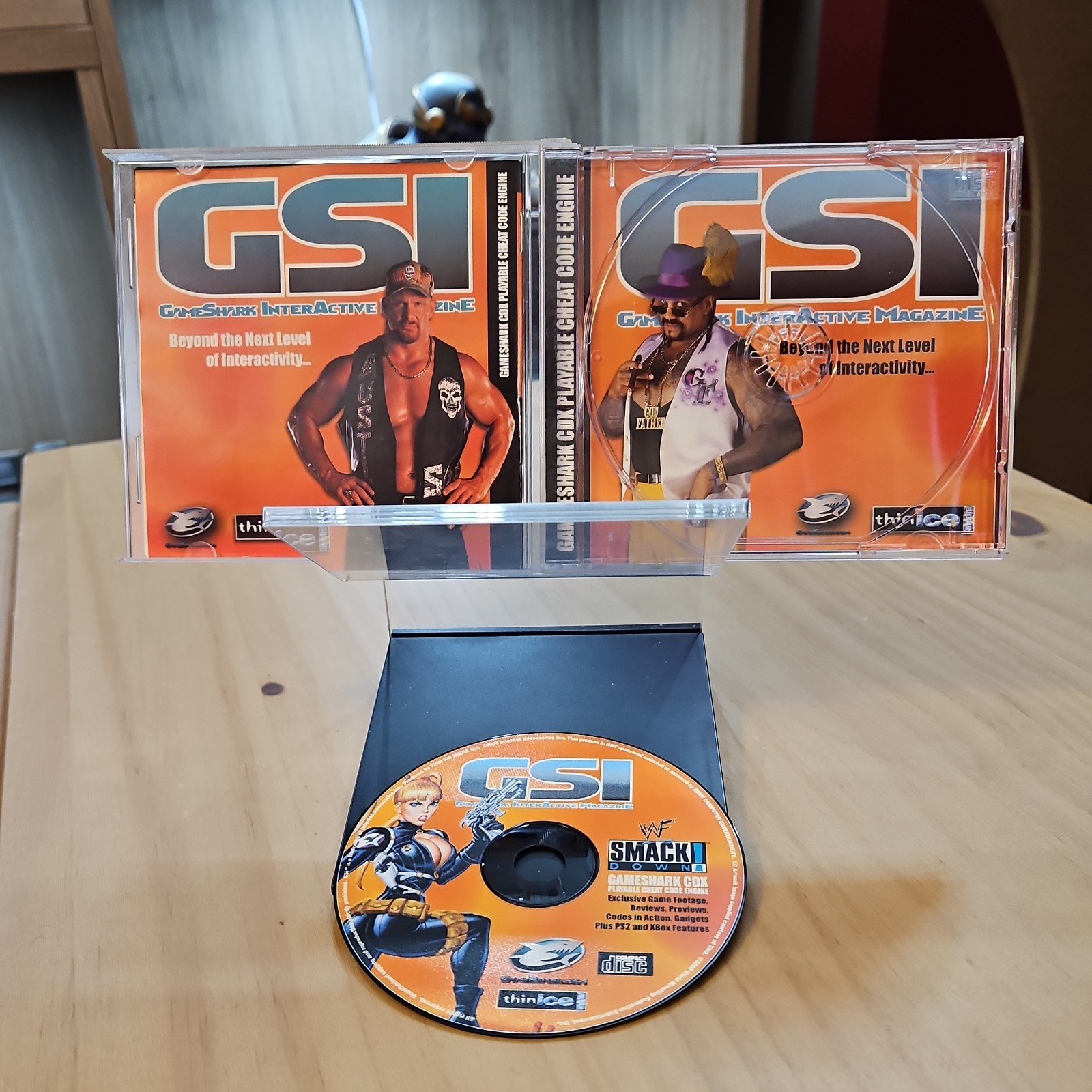 GameShark Cheat Code Engine Interactive Magazine CD-ROM WWF SmackDown 2001