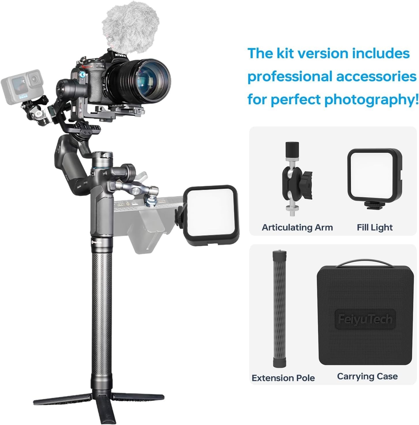 FeiyuTech SCORP Mini 3 Pro Combo Full Accessory Kit – All-in-One 3-Axis NEW