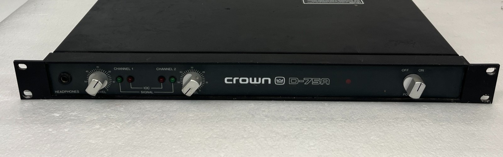 Crown D-75A Professional Stereo Power Amplifier 1U Rack Mount