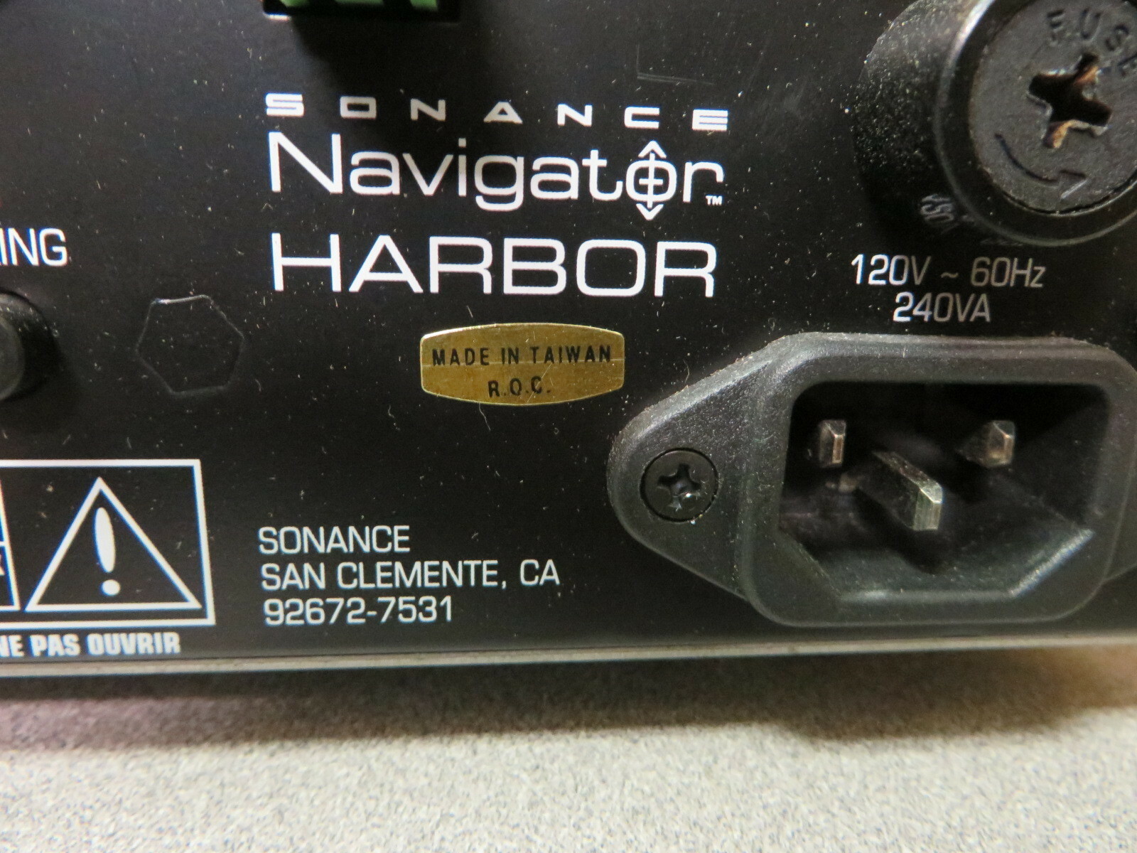 SONANCE NAVIGATOR NAVIGATION HARBOR # 91699 w/ POWER CORD