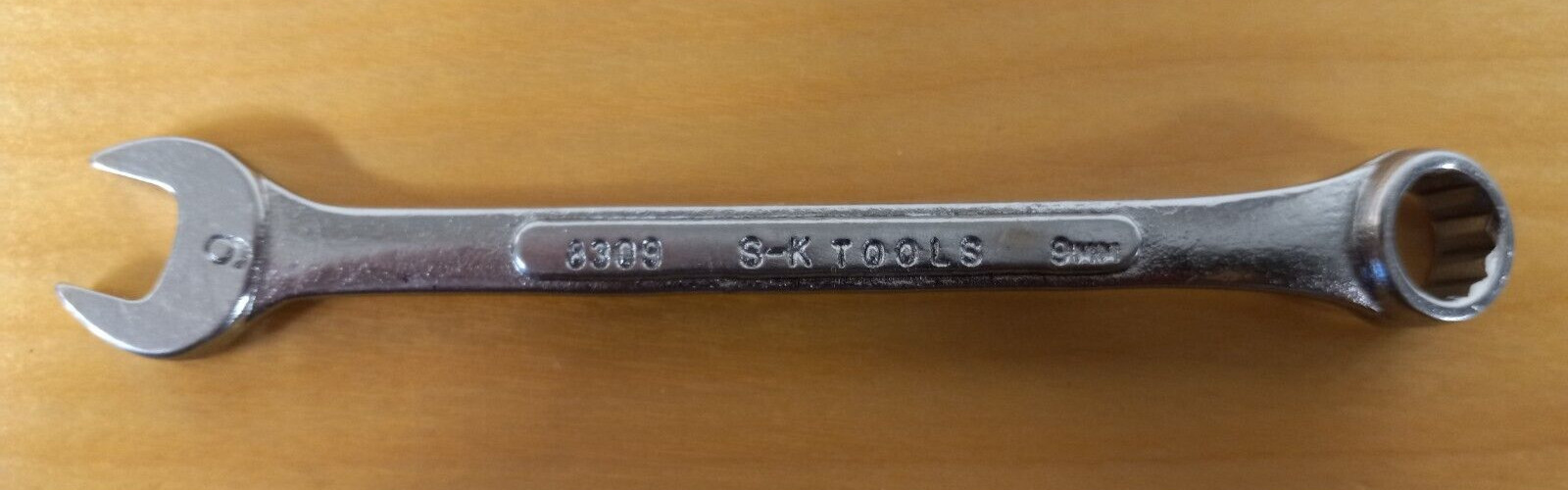 Vintage S-K Tools 9mm Combination Wrench, No. 8309, Made in USA