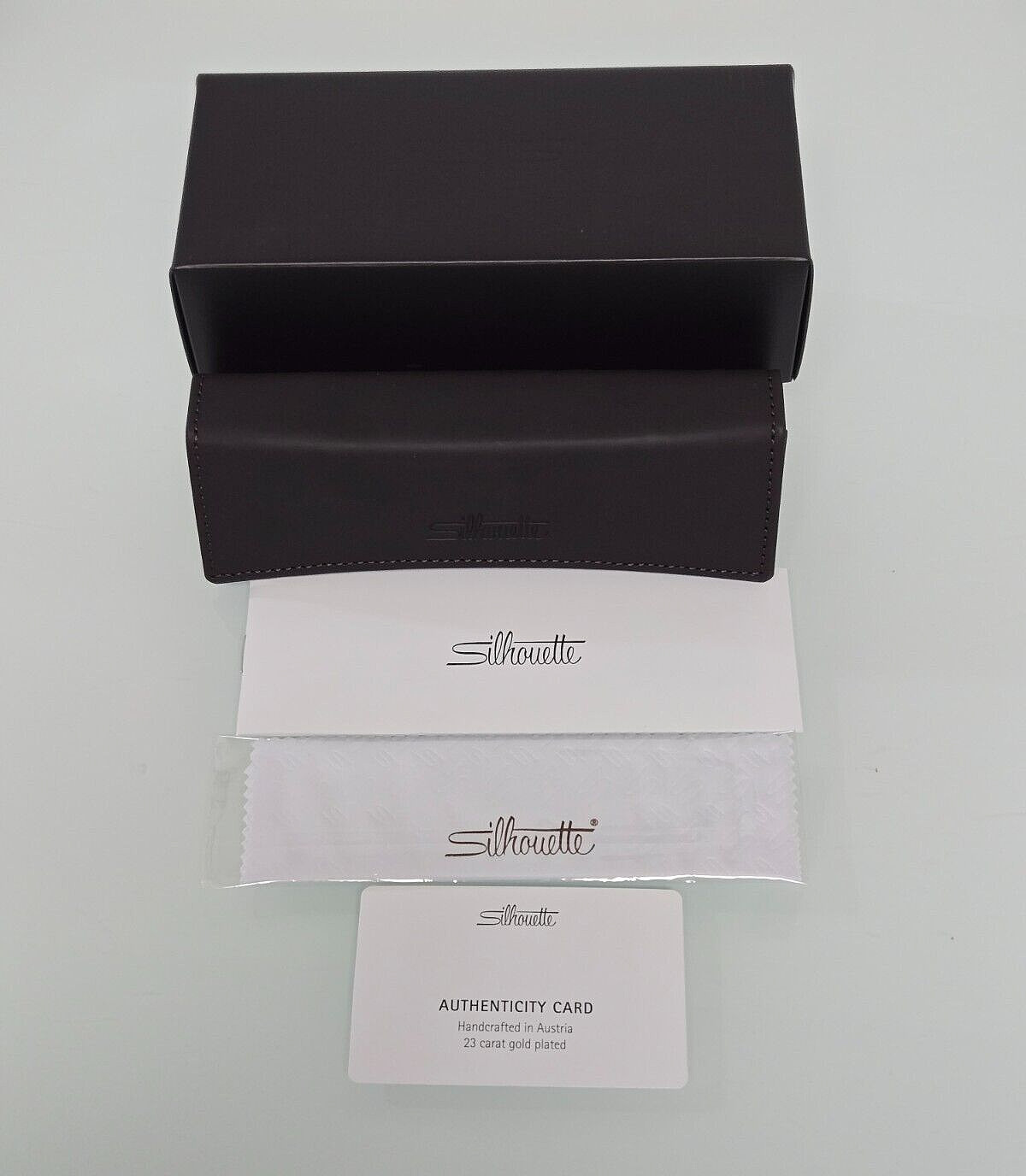 Silhouette eyeglasses 23ct Gold Collection Case with Box, Cloth, and Card NEW!!