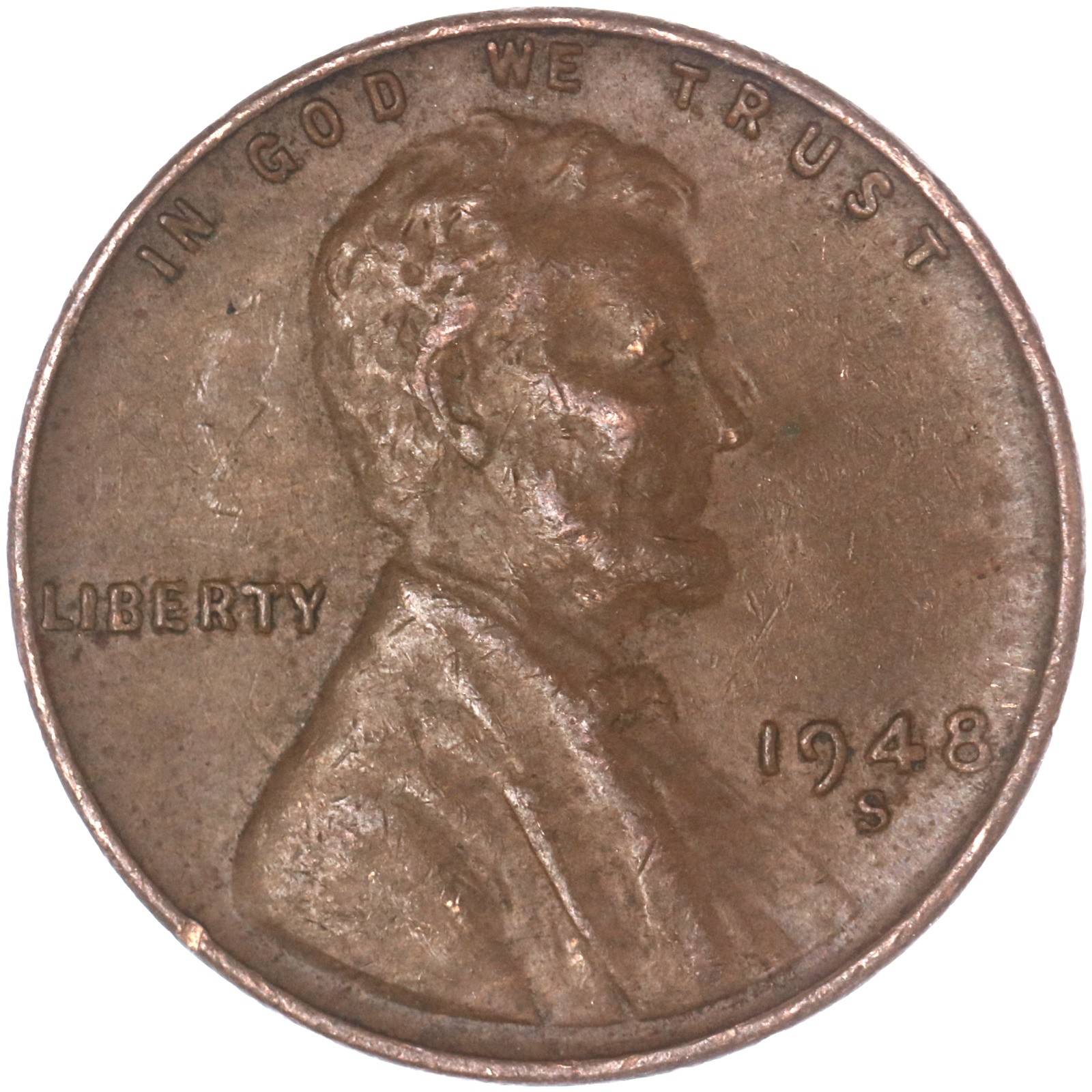 1948 S Lincoln Wheat Cent Extra Fine Penny XF