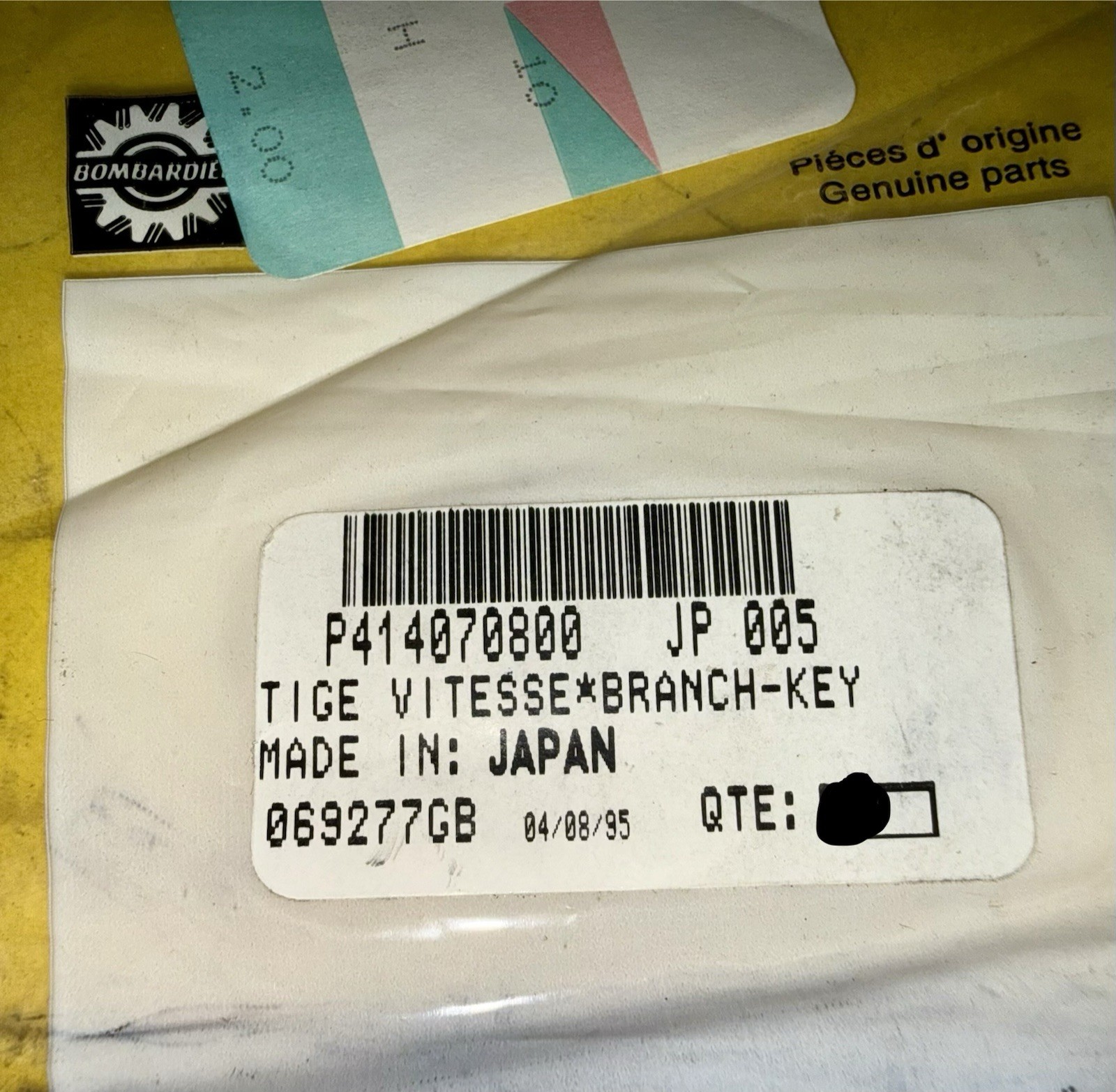 BRP OEM Discontinued SkiDoo branch key 414070800 new